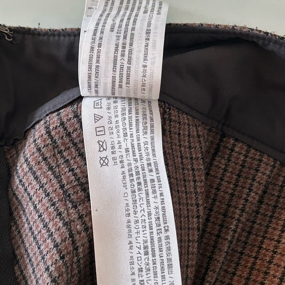 Abercrombie & Fitch Tweed Brown A-Line Mini Skirt - M - Picture 11 of 14